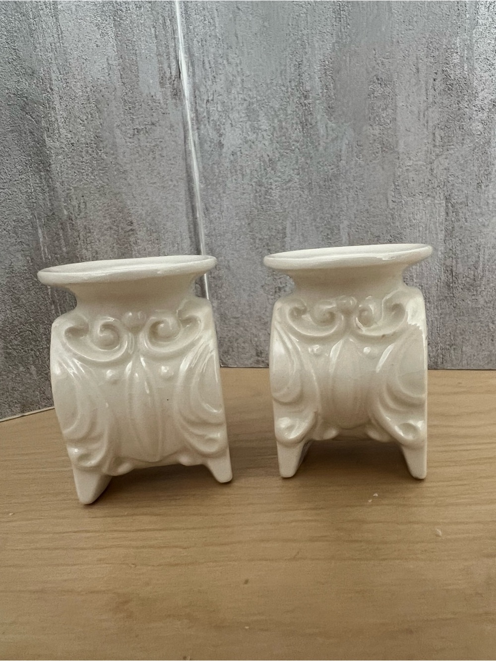 Vintage Goebel Western Germany Ornate Taper Candle Holder set of two